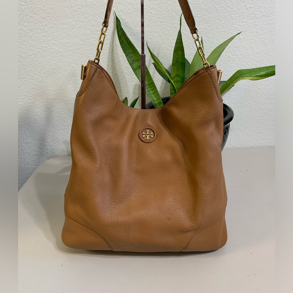 💕👜 TORY BURCH Hobo Tan Leather Bag